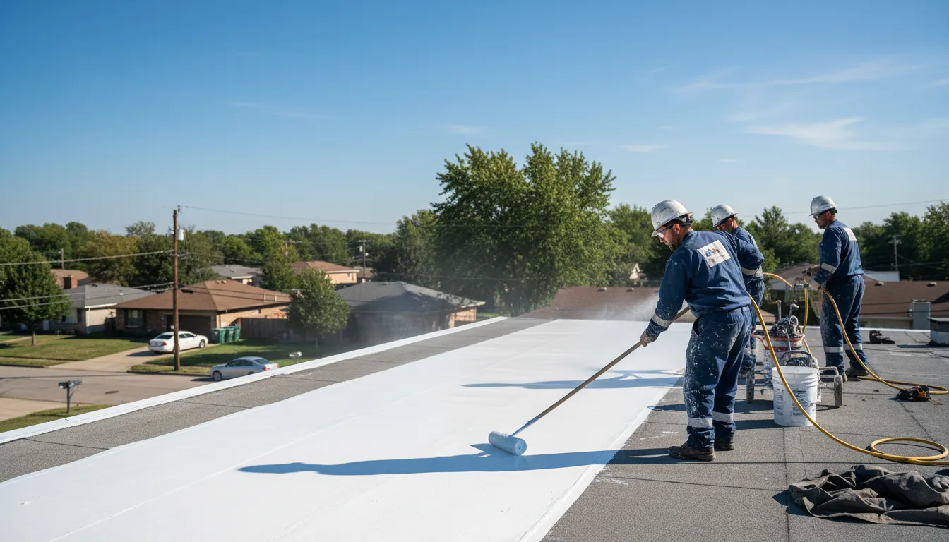 Commercial roof coating in Louisburg, MO near me